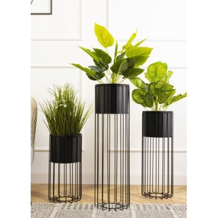 Pot de fleurs en métal LOFT 70x20 cm noir