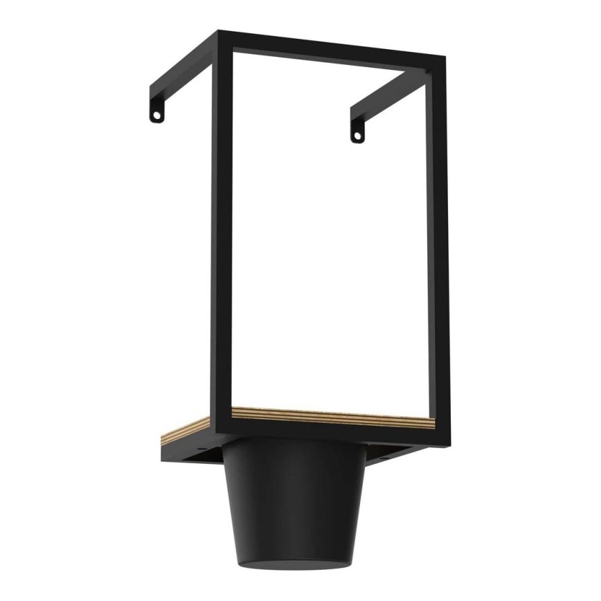 Pot de fleurs mural 38x18 cm noir