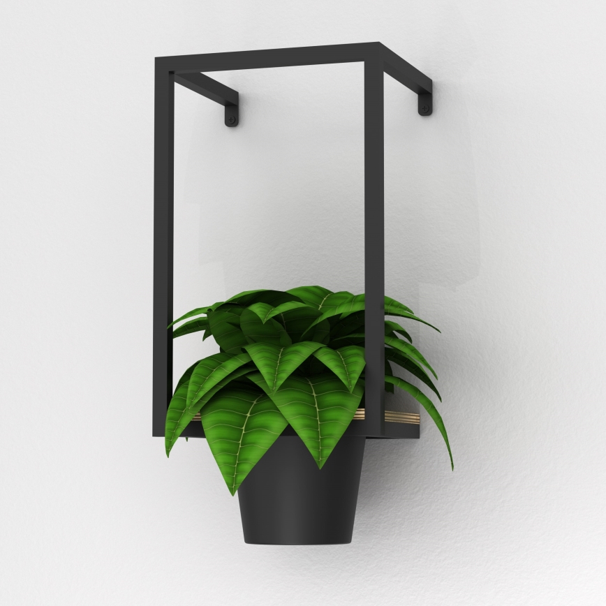 Pot de fleurs mural 38x18 cm noir