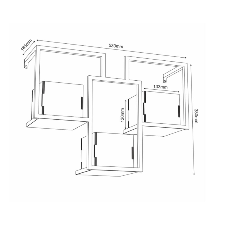 Pot de fleurs mural 38x53 cm