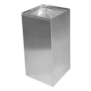 Poubelle 30x60 cm en inox/argentée