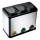 Poubelle pour le tri des déchets 45 l noir/acier inoxydable