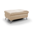 Pouf en cuir SALERNO II 66x100 cm beige