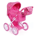 Poussette pour poupée rose