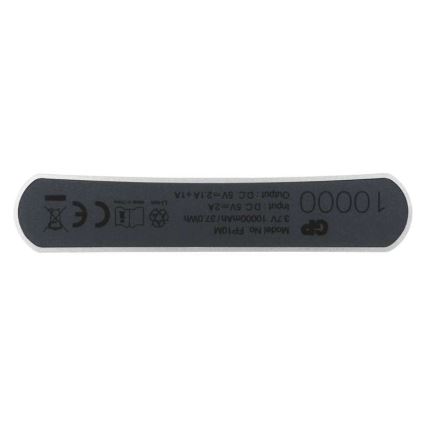 Power Bank 10 000 mAh/3,7 V temps de chargement 8 heures
