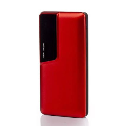 Power Bank avec écran 10000mAh/3,7V rouge