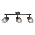 Prezent 14102 - Spot OASIS 3xE27/60W/230V noir/fumé