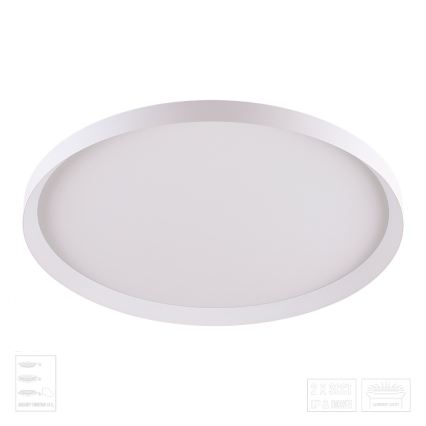 Prezent 17310 - Plafonnier LED ADRA LED/42W/230V + LED/13W 3000/4000/6000K Ø 48,5 cm blanc