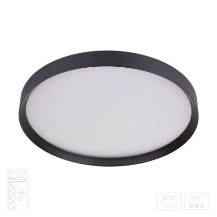 Prezent 17315 - Plafonnier LED dimmable MAYSA LED/42W/230V 3000/4000/6000K Ø 48,5 cm noir