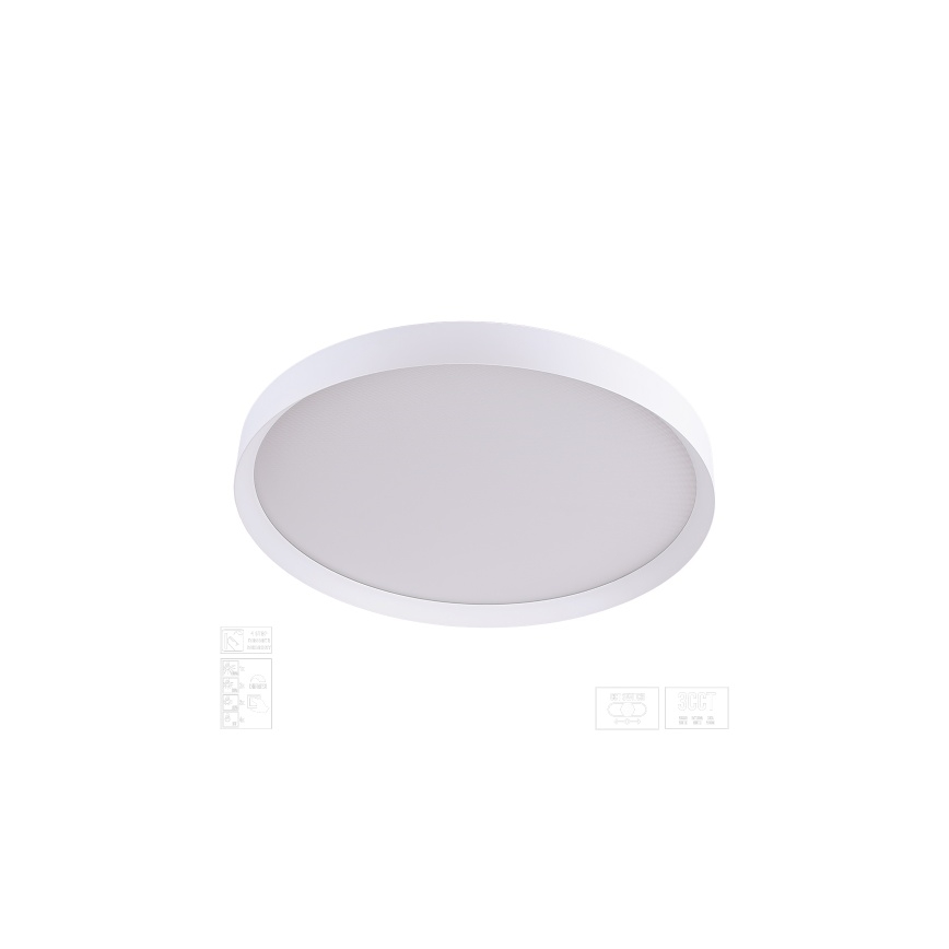 Prezent 17316 - Plafonnier LED dimmable MAYSA LED/72W/230V 3000/4000/6000K Ø 77 cm blanc