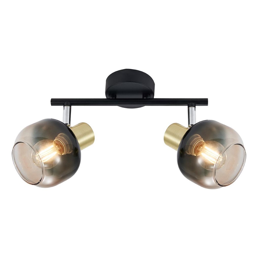 Prezent 27514 - Spot PEGAS 2xE14/40W/230V noir/fumé