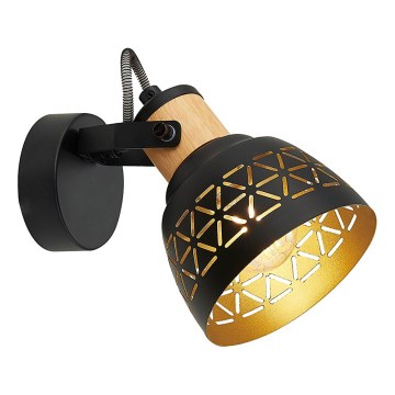 Prezent 27522 - Spot MESCALA 1xE14/40W/230V noir/hévéa