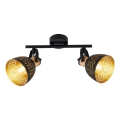 Prezent 27523 - Spot MESCALA 2xE14/40W/230V noir/hévéa