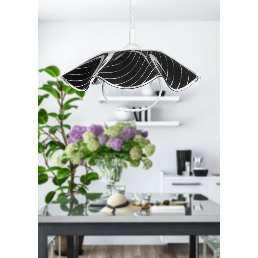 Prezent 41 - Suspension à hauteur réglable LYRA GLASS 1xE27/60W/230V