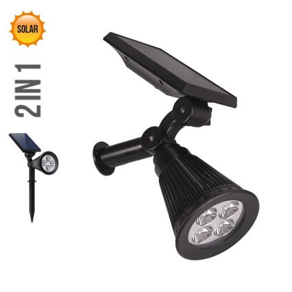 Prezent 65286 - Éclairage solaire 2en1 LION LED/2W/3,7V IP44 2220 mAh