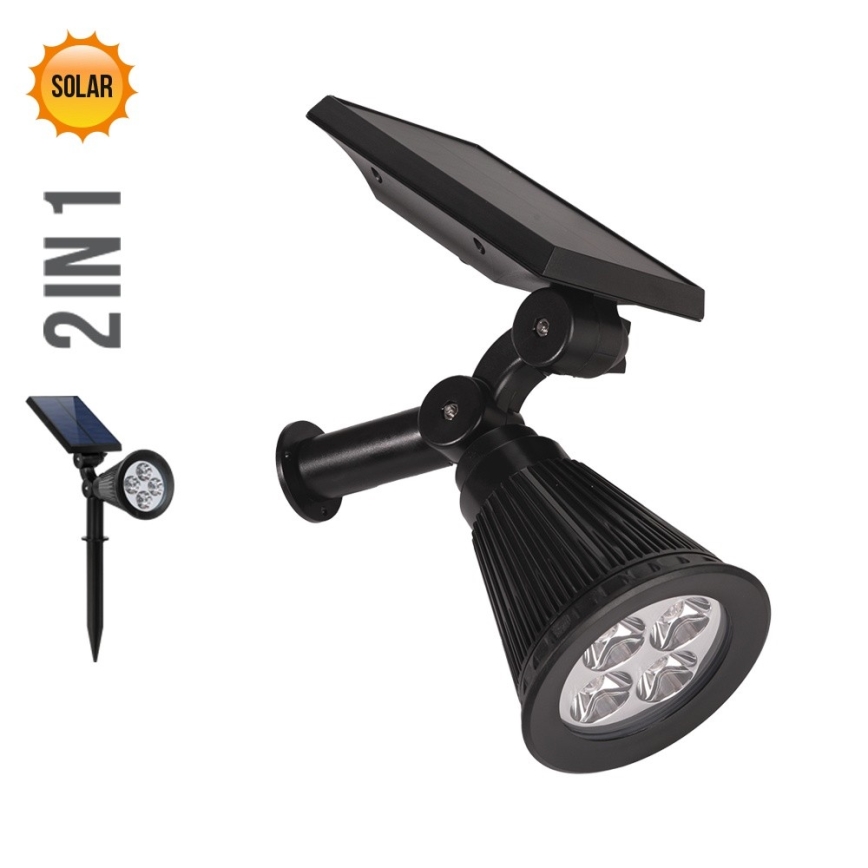 Prezent 65286 - Éclairage solaire 2en1 LION LED/2W/3,7V IP44 2220 mAh