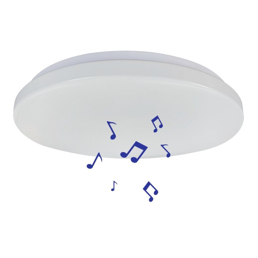 Prezent 70013 - Plafonnier RGB à intensité variable avec enceinte BLISS LED/50W/230V 3000-6500K + télécommande