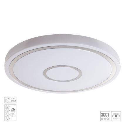 Prezent 71342 - Plafonnier LED dimmable MOZAN LED/40W/230V 3000/4000/6500K Ø 48 cm blanc