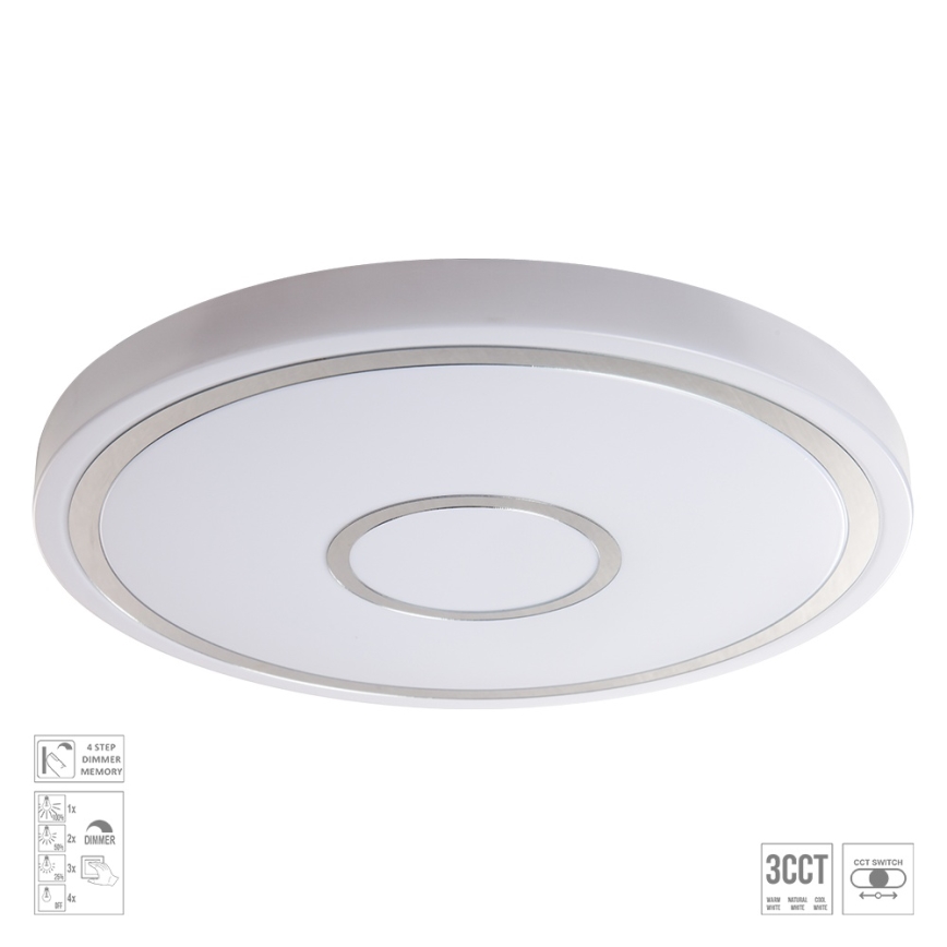 Prezent 71342 - Plafonnier LED dimmable MOZAN LED/40W/230V 3000/4000/6500K Ø 48 cm blanc