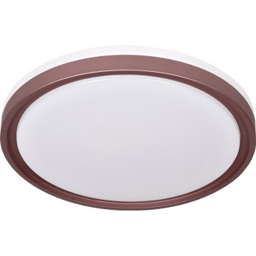 Prezent 71344 - Plafonnier LED dimmable FLOREN LED/30W/230V 3000/4000/6500K Ø 41,5 cm marron
