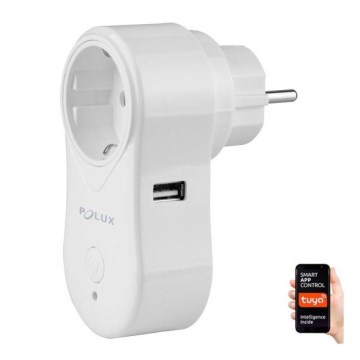Prise connectée SMART 3400W/230V Wi-Fi Tuya + USB SCHUKO