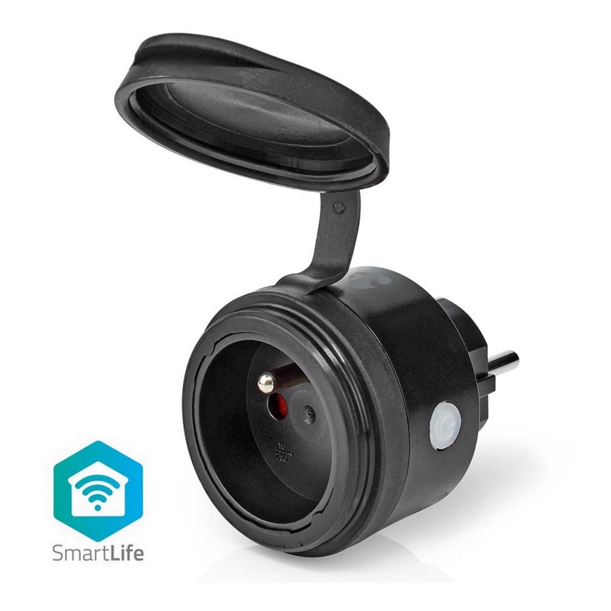 Prise connectée Smartlife 3680W/230V Type E/16A Wi-Fi IP44 noire