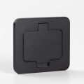 Prise de sol extérieure encastrée IP55 noire rectangulaire