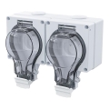 Prise double IP66 pour milieux humides 230V/16A – étanche à l