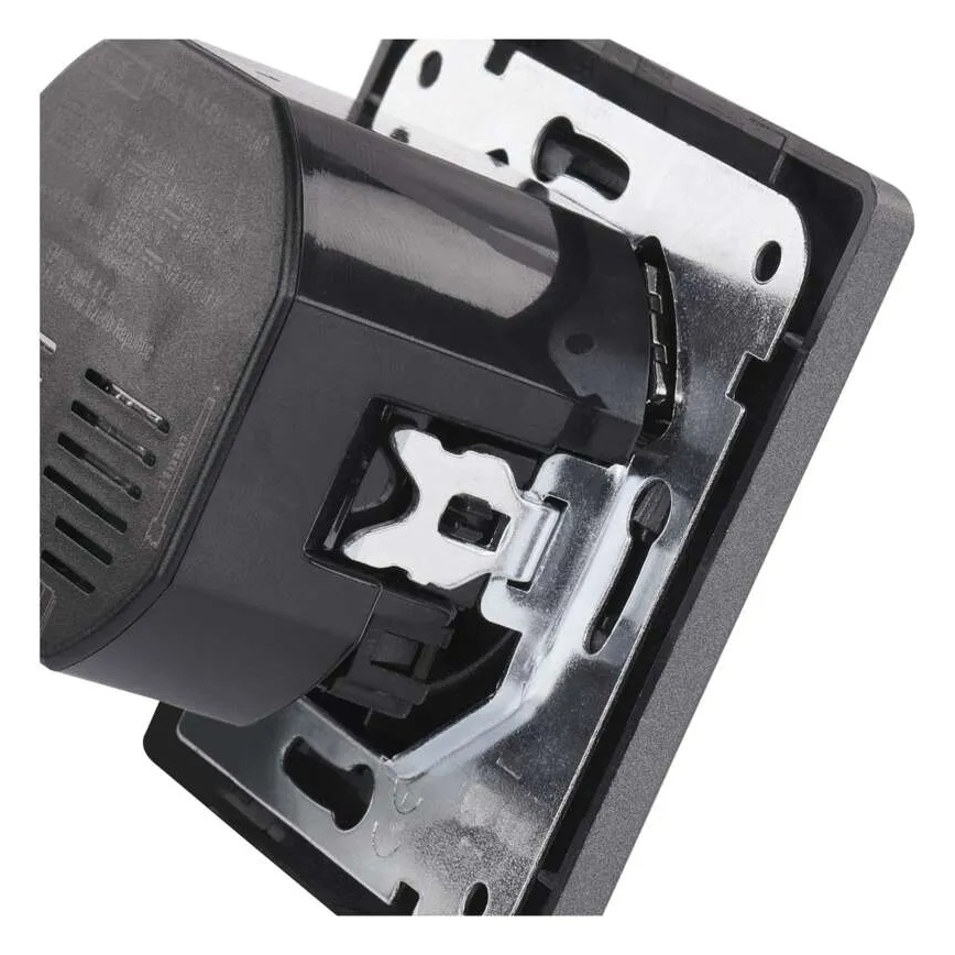 Prise murale française 250V/16A avec USB-A+USB-C, anthracite