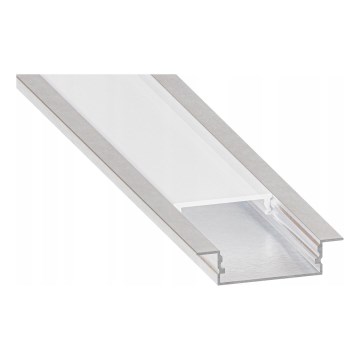 Profil à encastrer pour rubans LED 1 m, argenté/blanc