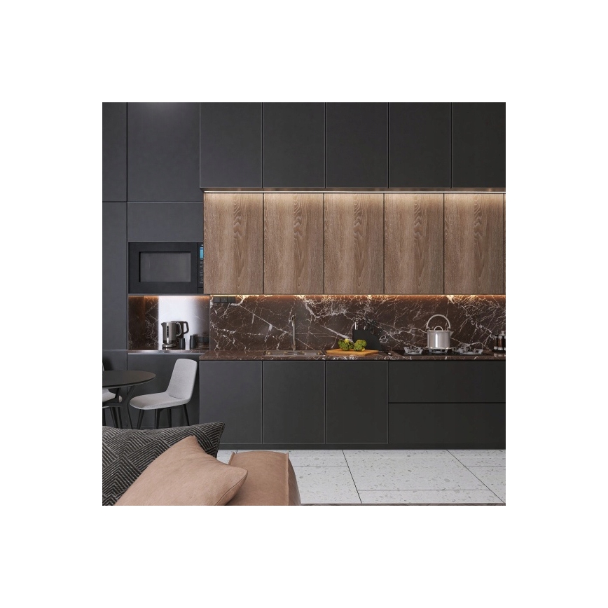 Profil encastrable pour rubans LED 1 m, noir/blanc