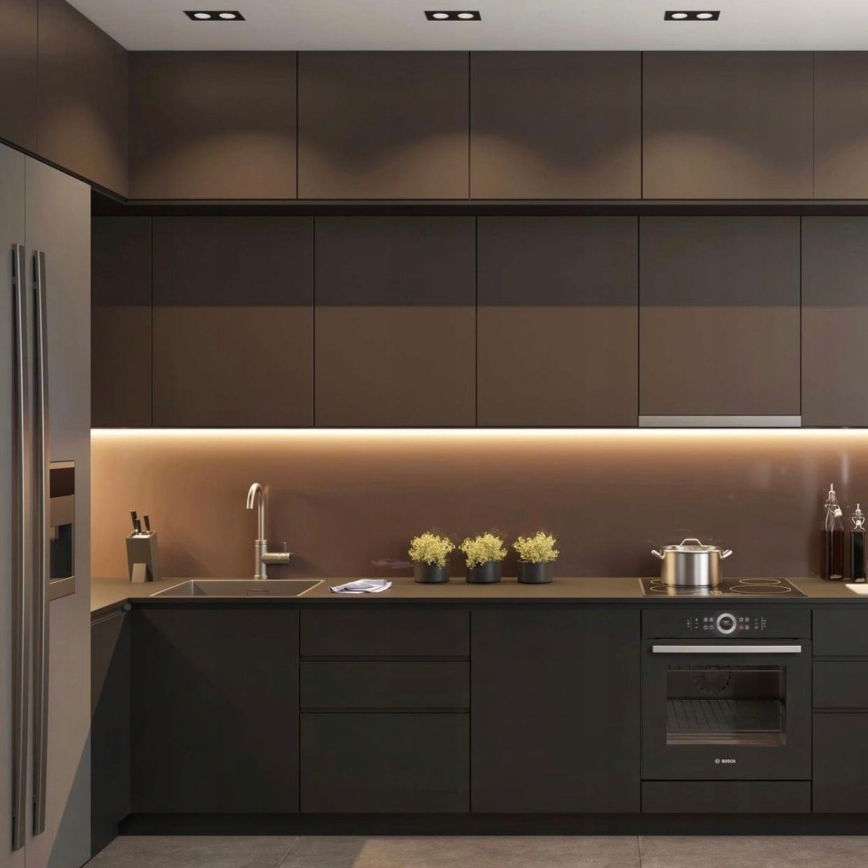 Profil encastrable pour rubans LED 1 m, noir/blanc