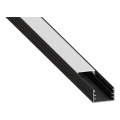 Profil encastrable pour rubans LED 1 m noir/blanc