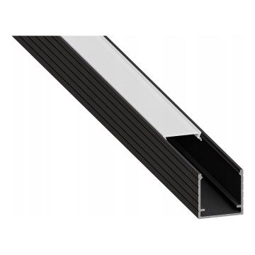 Profil encastrable pour rubans LED 1 m noir/blanc