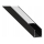 Profil encastrable pour rubans LED 1 m noir/blanc