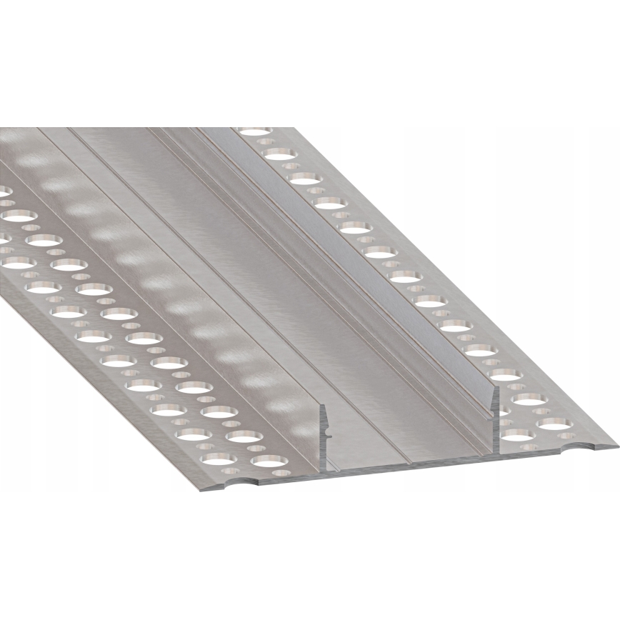Profil encastrable pour rubans LED — 1 m, argenté/blanc