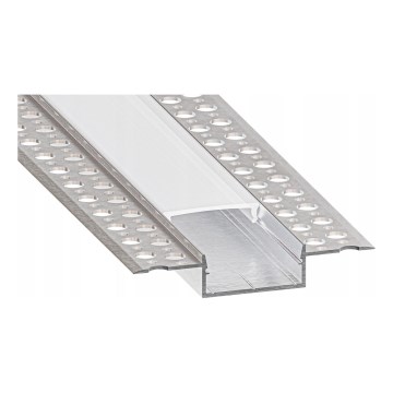 Profilé encastrable pour rubans LED 1 m argent/blanc