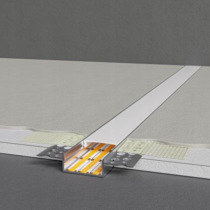 Profilé encastrable pour rubans LED 1 m argent/blanc