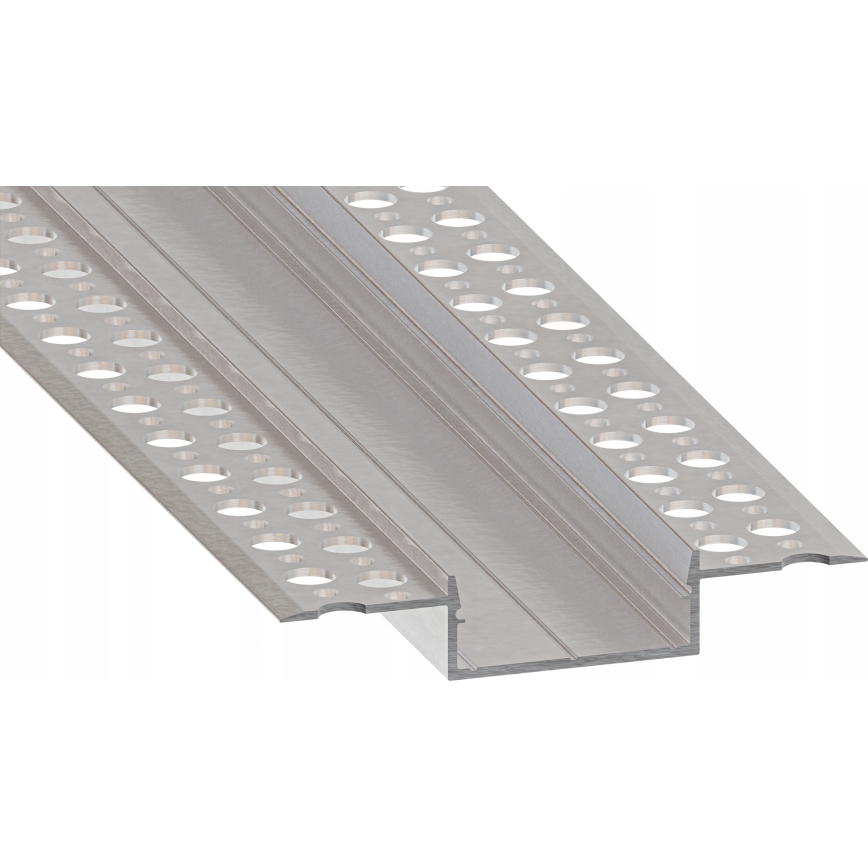 Profilé encastrable pour rubans LED 1 m argent/blanc