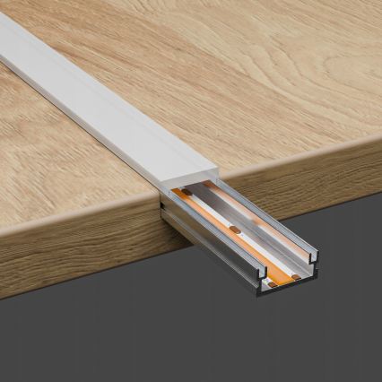 Profilé encastrable pour rubans LED 1 m argent/blanc