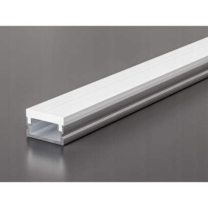 Profilé encastrable pour rubans LED 1 m argent/blanc