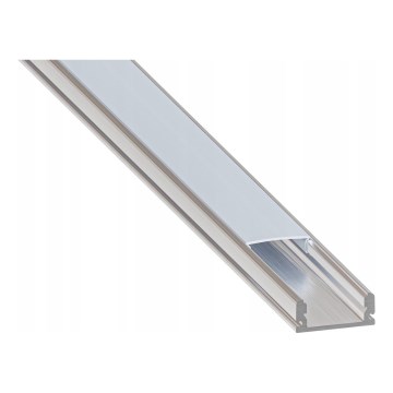 Profilé encastrable pour rubans LED 1 m argenté/blanc