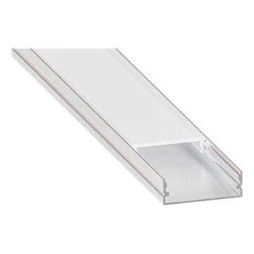 Profilé encastrable pour rubans LED 1 m argenté/blanc
