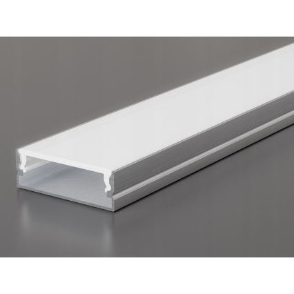 Profilé encastrable pour rubans LED 1 m argenté/blanc