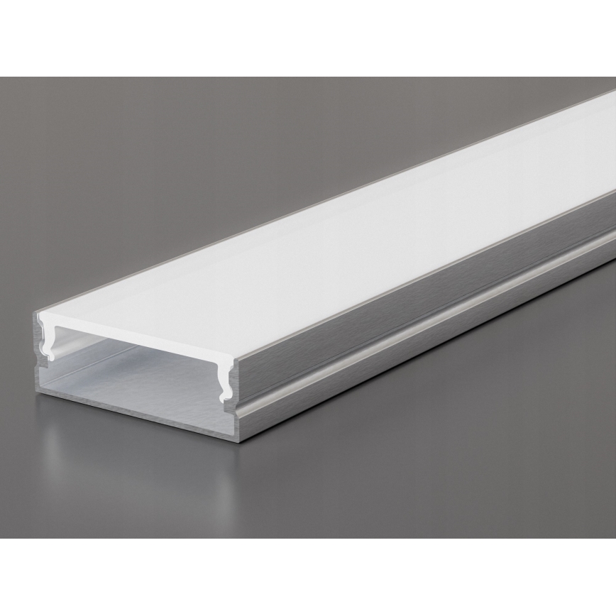 Profilé encastrable pour rubans LED 1 m argenté/blanc