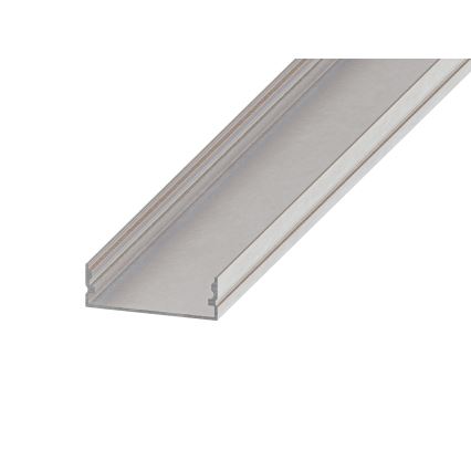 Profilé encastrable pour rubans LED 1 m argenté/blanc
