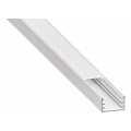Profilé encastrable pour rubans LED, 1 m, blanc