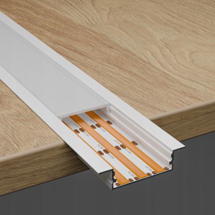 Profilé encastrable pour rubans LED 1 m blanc