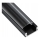 Profilé encastrable pour rubans LED, 1 m, noir/transparent