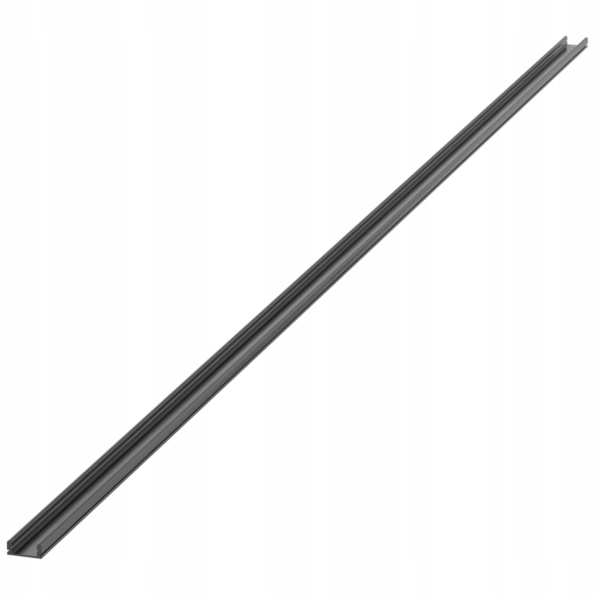 Profilé encastrable pour rubans LED, 1 m, noir/transparent